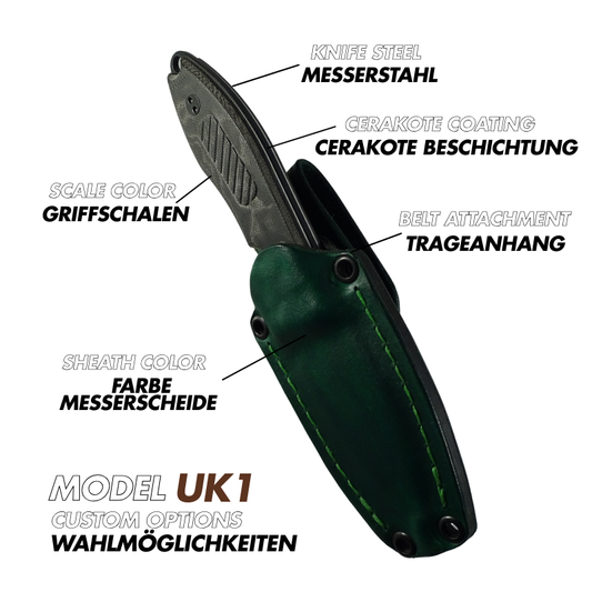 Custom Model UK1 - Outdoor- und Arbeitsmesser - Personalisierbar