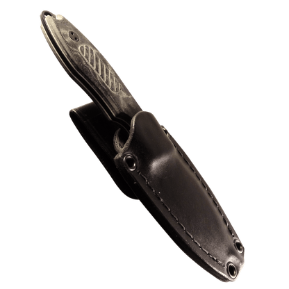 model uk1 outdoormesser gürtelmesser mit messerscheide und gravur schwarze edition komplett