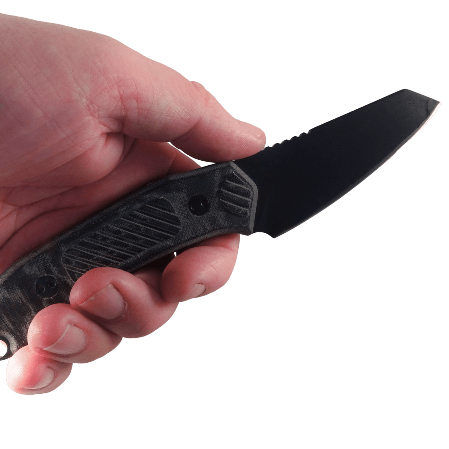 model uk2 gürtelmesser outdoormesser mit messerscheide und gravur schwarze edition hand