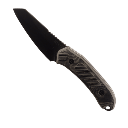 model uk2 gürtelmesser outdoormesser mit messerscheide und gravur schwarze edition rechts oben