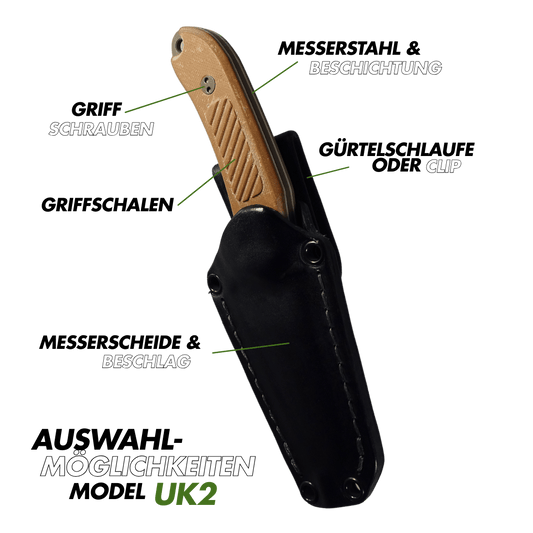 model uk2personalisiert outdoormesser gürtelmesser mit messerscheide und gravur feaures