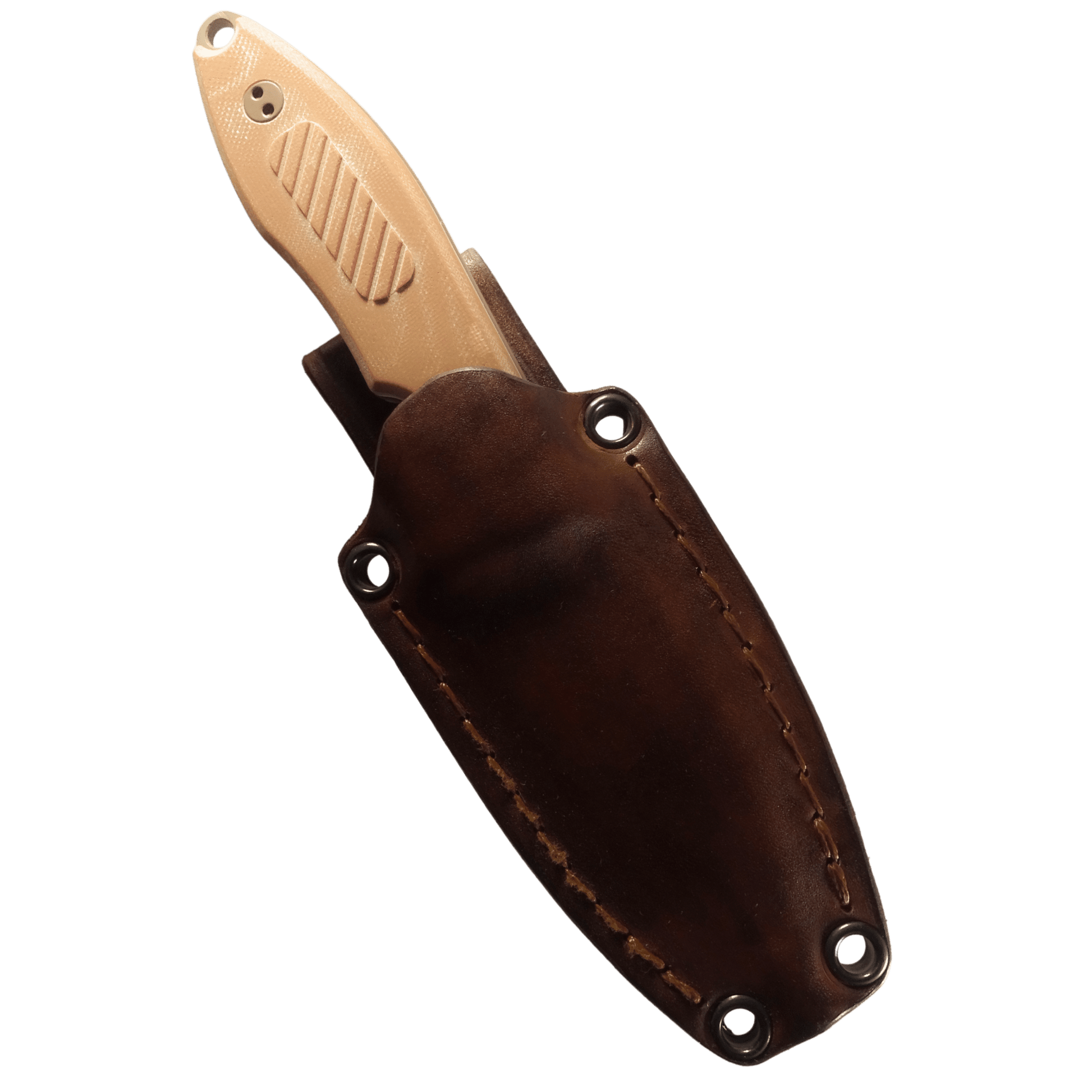 model uk1 braune edition  personalisiert outdoormesser gürtelmesser mit messerscheide und gravur komplett 2